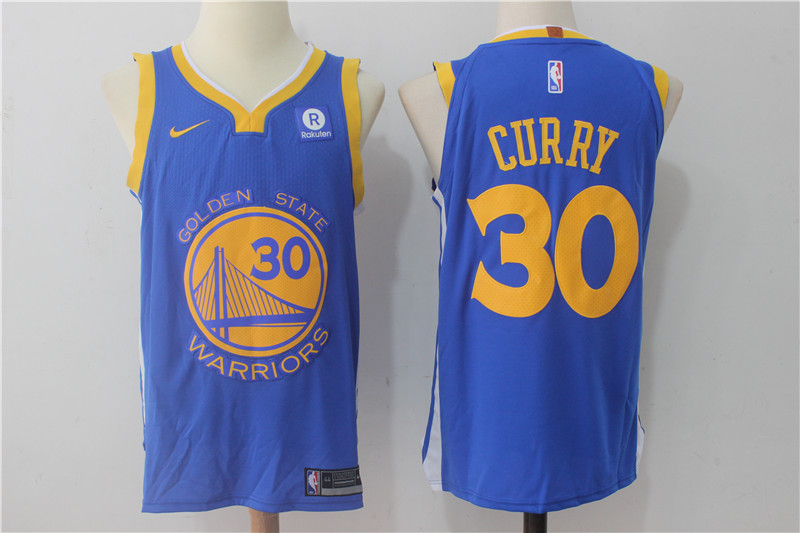 Men Golden State Warriors #30 Curry Blue Game Nike NBA Jerseys->->NBA Jersey